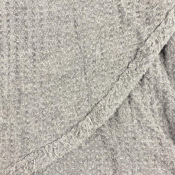 Free People Ventura Waffle Knit Hi Lo Shirt Women's Size M Gray - Picture 6 of 16